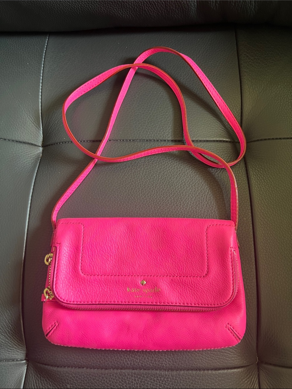 kate spade Hot Pink Leather Crossbody Purse